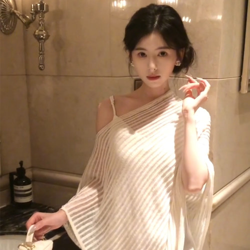 白色空调房披肩外搭女2026新款