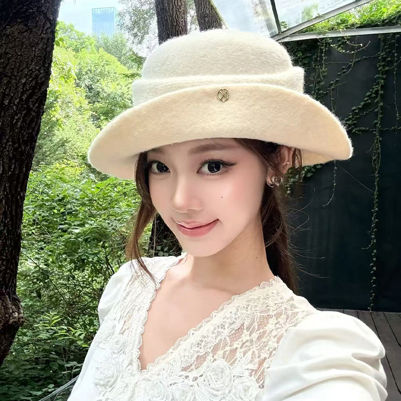 赫本风白色礼帽优雅气质瞬间拉满