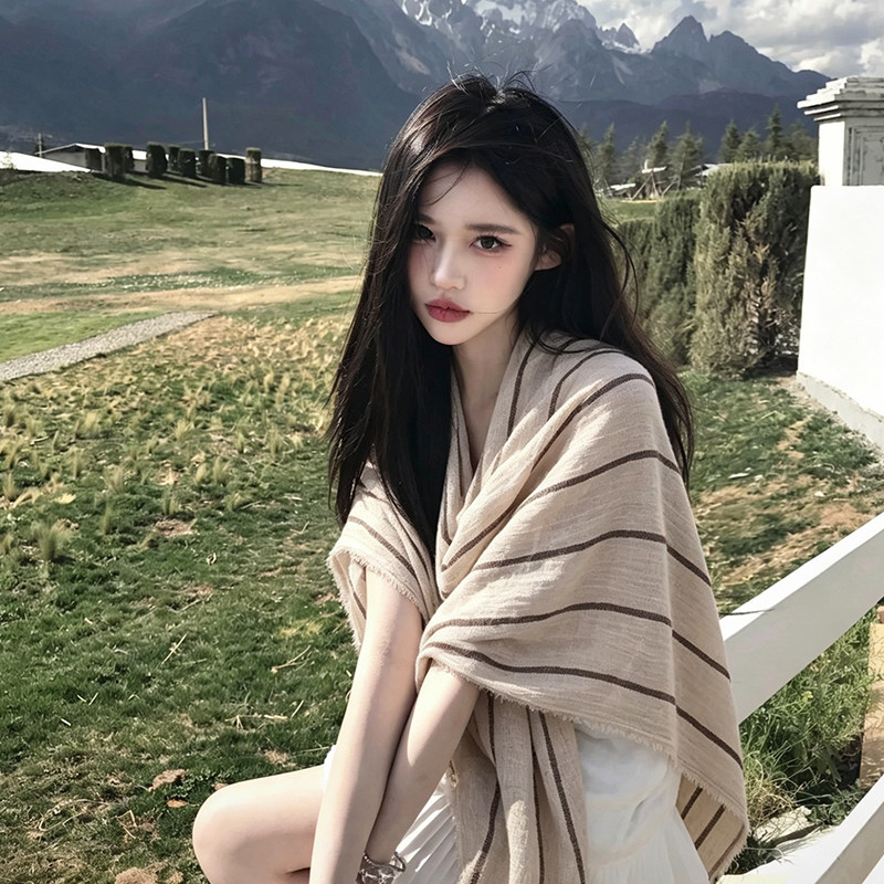 民族风披肩女旅游防晒丝巾