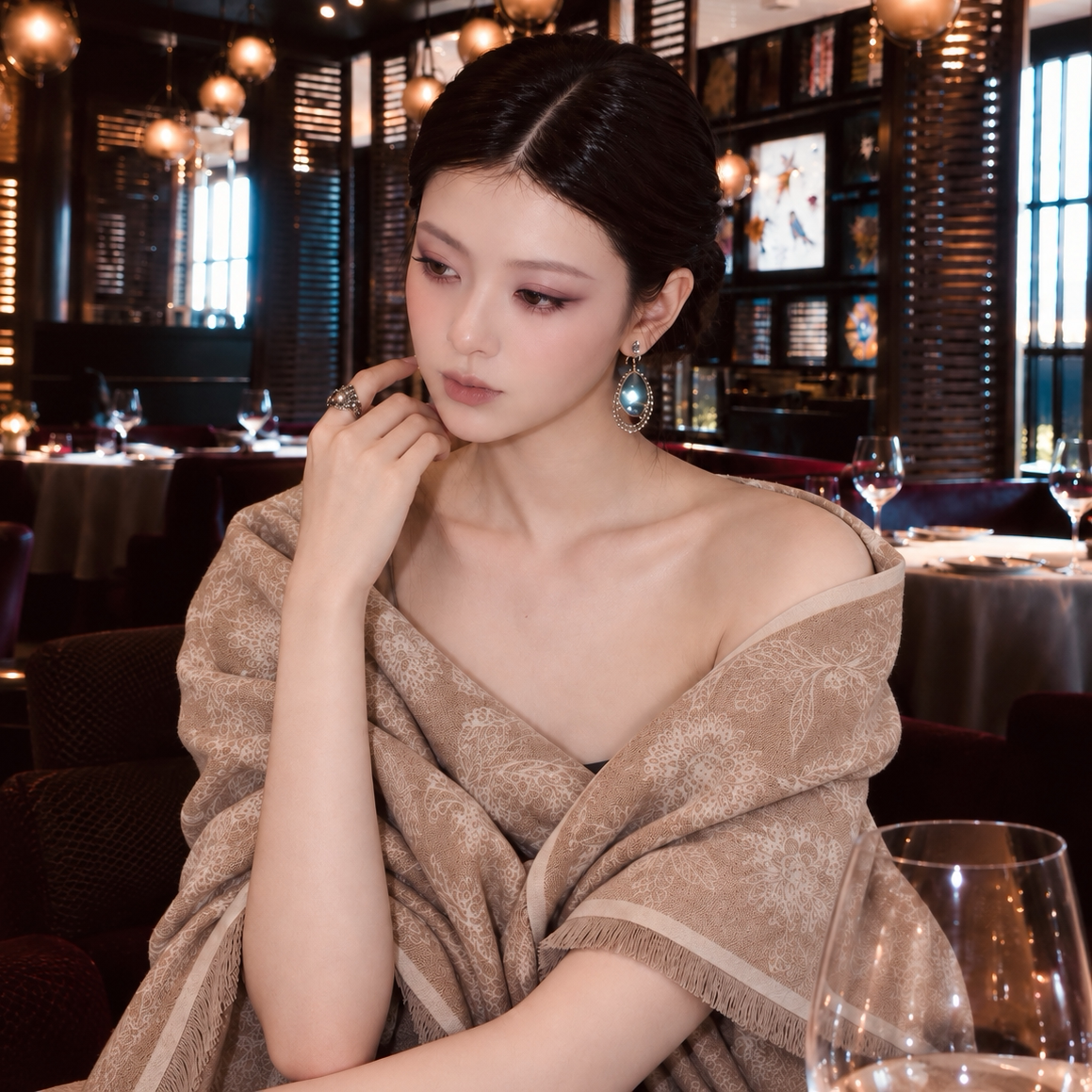 贵气围巾披肩女外搭高级感