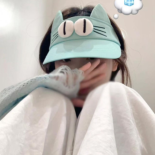 多巴胺卡通空顶帽防晒遮阳