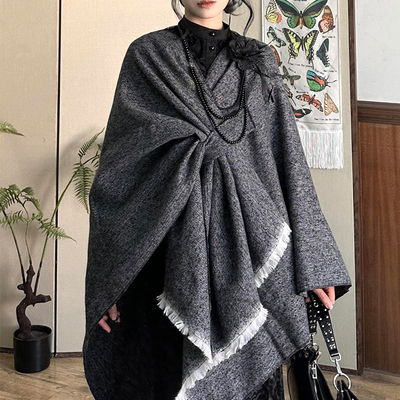 复古披肩女外搭2026新款斗篷外套