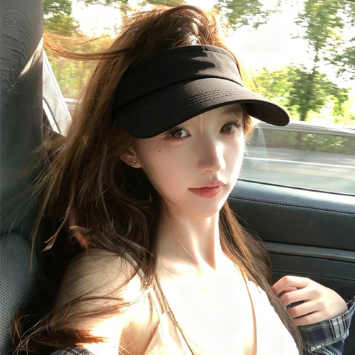 夏季女款速干宽檐防晒空顶帽