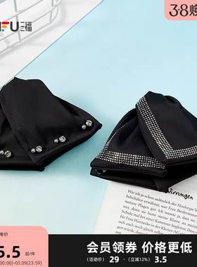 三福黑色闪闪三角爪夹单个 优雅时尚个性发饰配饰发夹851944