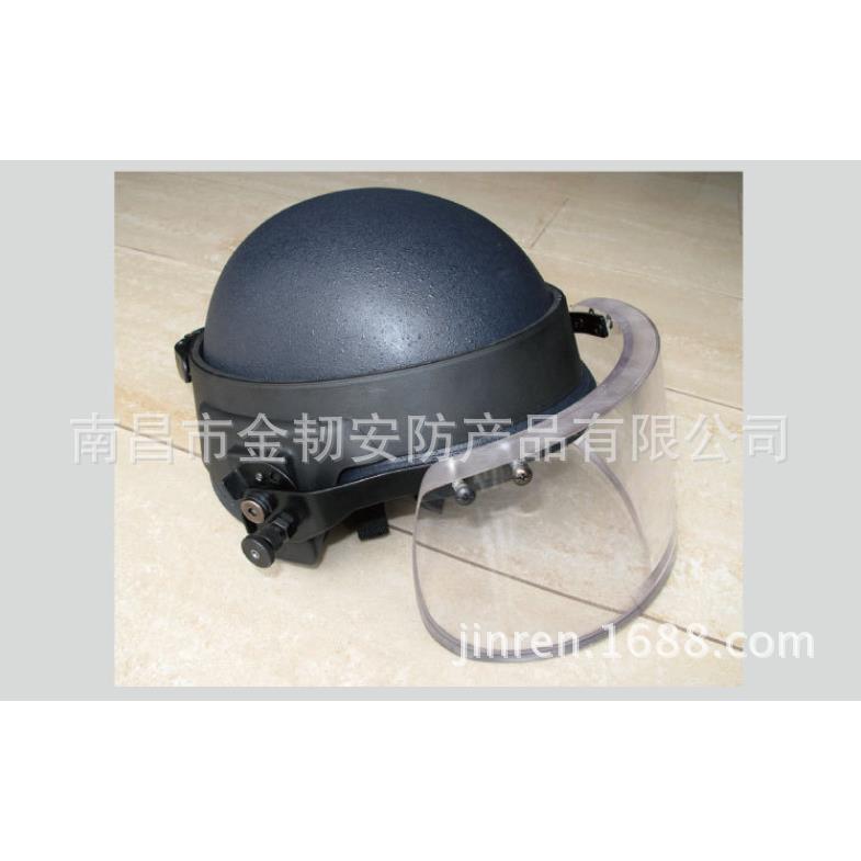 GA二级面罩头戴式玻璃透明排爆排雷防破片防护面具