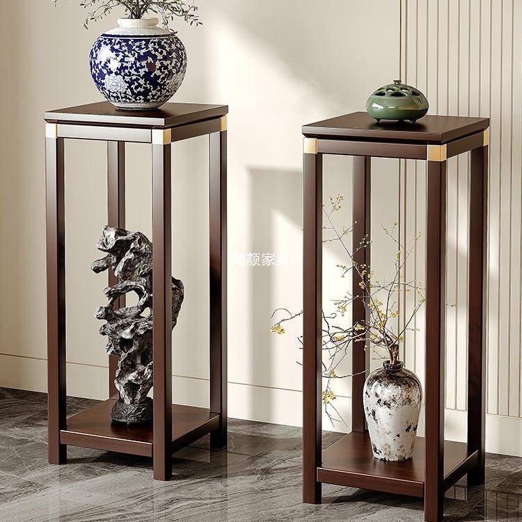 新中式实木花盆架室内花架子客厅落地式盆景植物摆放架阳台置物架