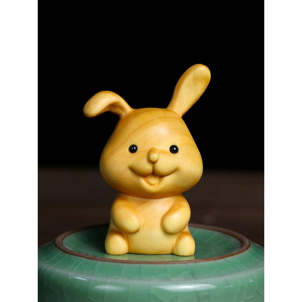 UG73黄杨木雕刻十二生肖手把件鼠牛虎兔龙蛇马羊猴鸡狗猪实木家居