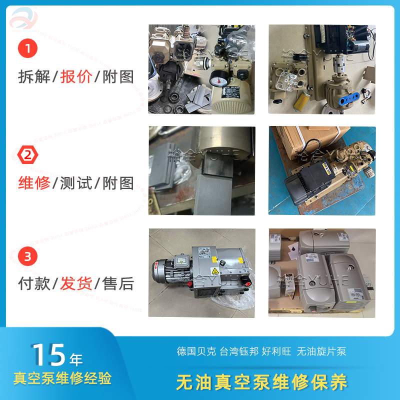 无油旋片泵维修 普旭里其乐莱宝SV300B/D16C/SP630真空泵维修保养