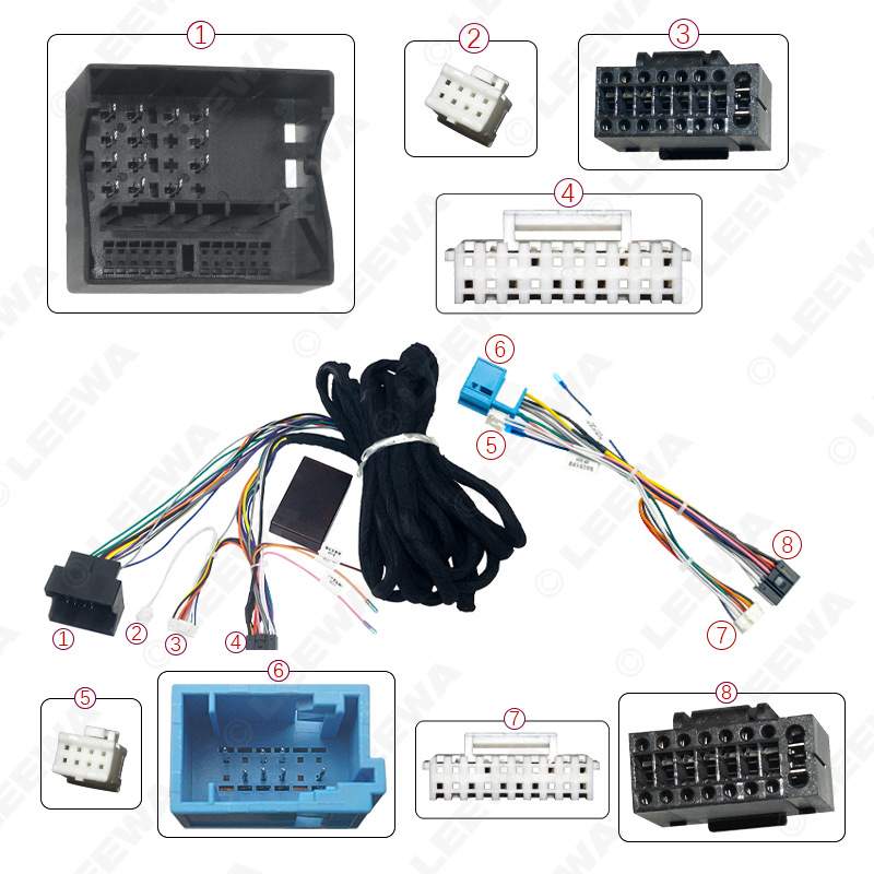 适用宝马E39/E46 E53安卓大屏导航改装电源线延长线CANbus协议盒