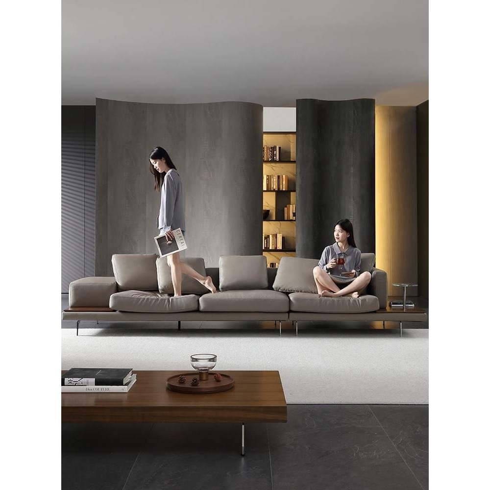 意式极简沙发现代简约皮沙发北欧客厅轻奢大小户型皮沙发组合