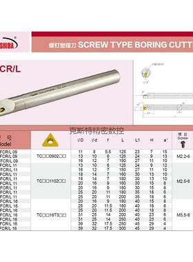 悍狮霸 抗震内孔数控刀杆S20Q/S25R/S25S/S32T-STFCR11/STFCL16