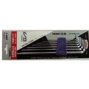 日本进口EIGHT LHS-7 特长L型 公制 平头内六角扳手 1.5-6mm