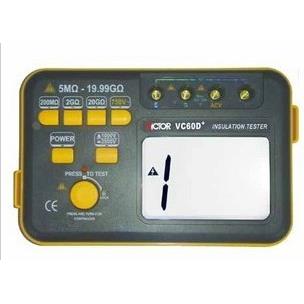 胜利 VC60D+数字高压兆欧表1000V/2500V 绝缘电阻测试仪 摇表