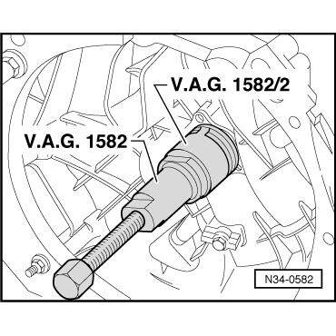 VAG1582奥迪大众帕萨特B5手动变速箱主动轴球轴承弹簧拆卸工具