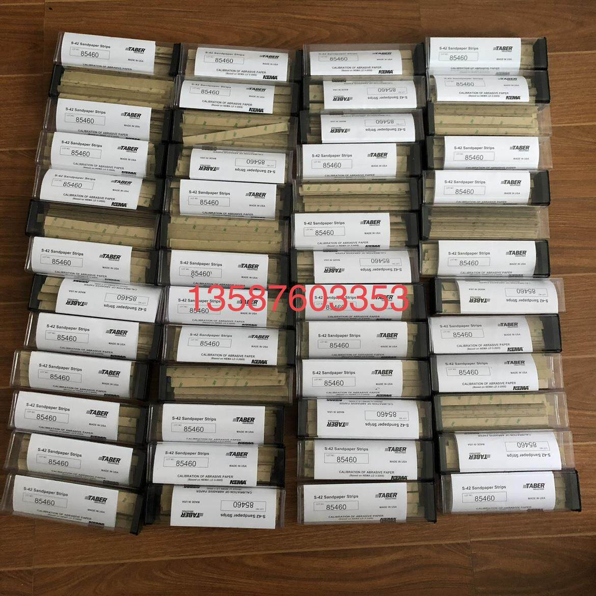 美国NEMA测试标准S-42砂纸 TABER耐磨仪专用S42砂带 沙条180目