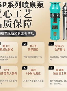 QSP喷泉专用泵变频音乐水浸式喷泉潜水泵QSPF不锈钢304喷泉景观泵