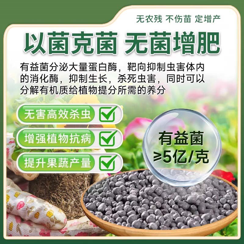 热销撒施型防虫清菌颗粒除害虫防病害杀虫专用肥瓜果蔬菜增肥增产