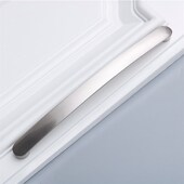 热销实心铝合金弧形橱柜抽屉衣柜集成灶冰箱消毒柜拉手拉丝不锈色