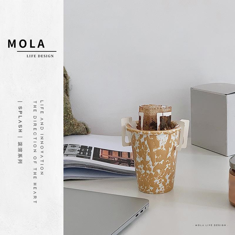 MOLA.Splash.杯具家用韩式ins泼墨陶瓷水杯马克杯子咖啡杯丨泼渲