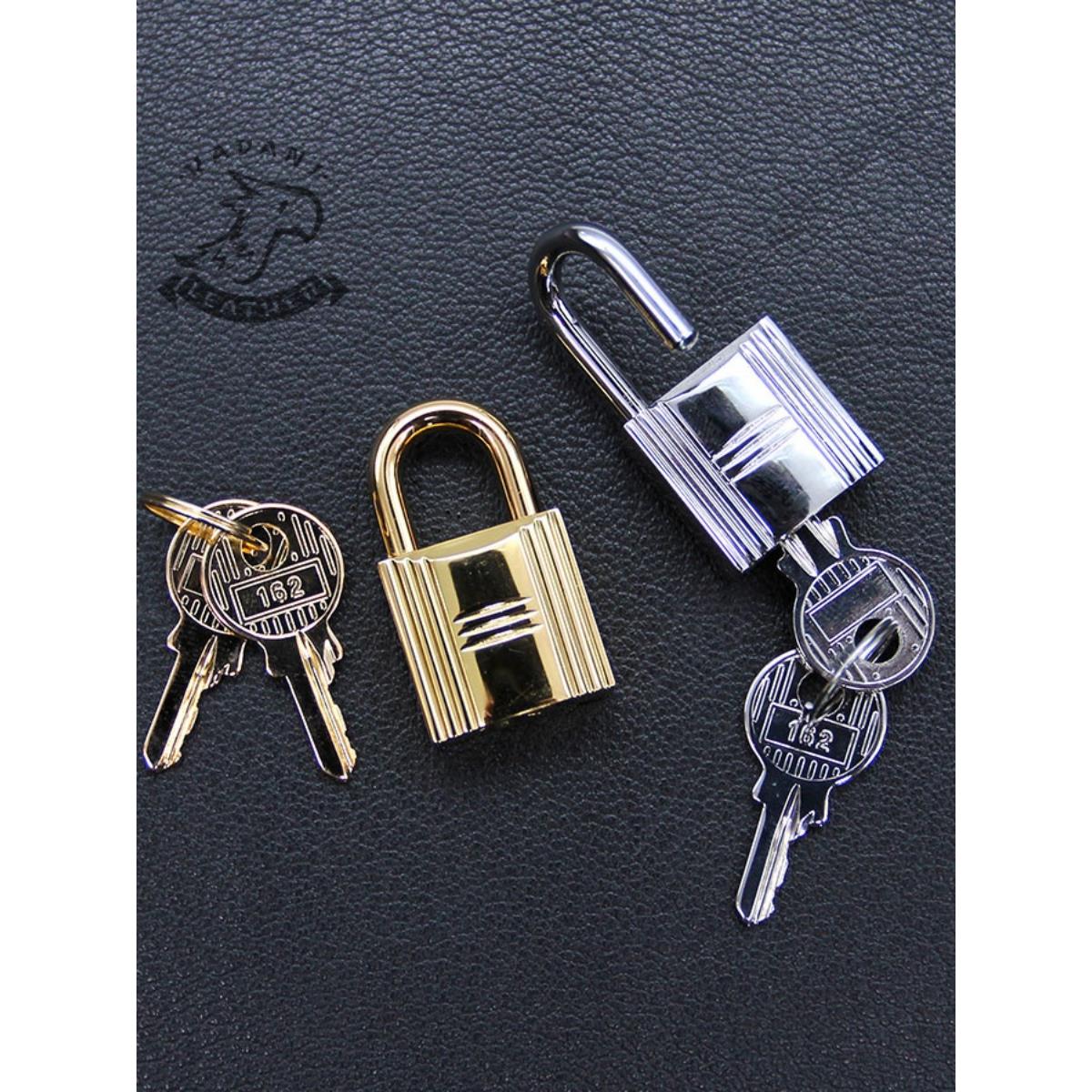 皮匠老王H家挂锁菜篮子包锁凯莉包装饰铂金包挂饰手工皮具DIY配件