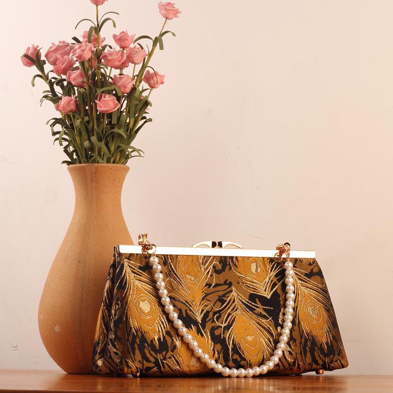 长法棍25驳脚短钥钥手工口金包DIY材料包宋锦解闷手作缝制礼物