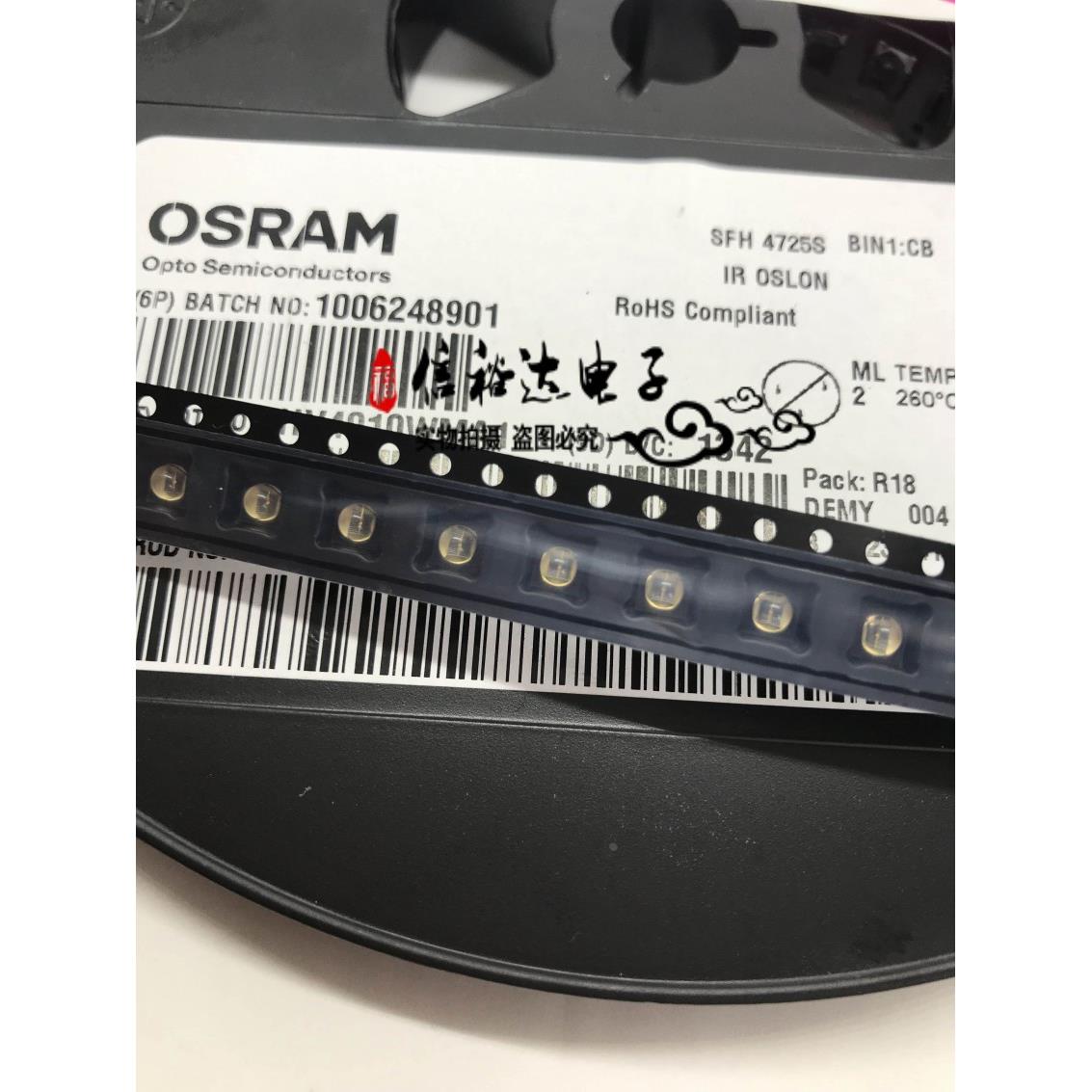 SFH4725S OSRAM原装大功率红外发射器940nm 1A 90度视角 全新原装