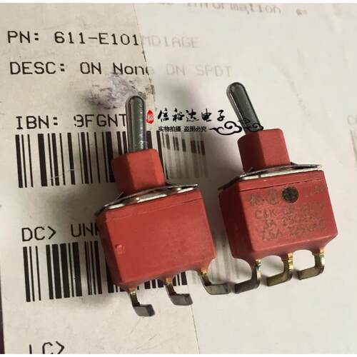CK美国进口钮子弯脚拨动开关7.5A 250V ON-NONE-ON E101MD1AGE