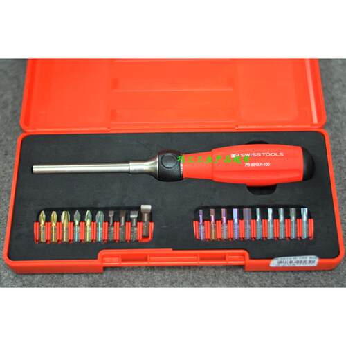 PB SWISS TOOLS瑞士进口棘轮套装螺丝批组套8510.R-100 SET含批头