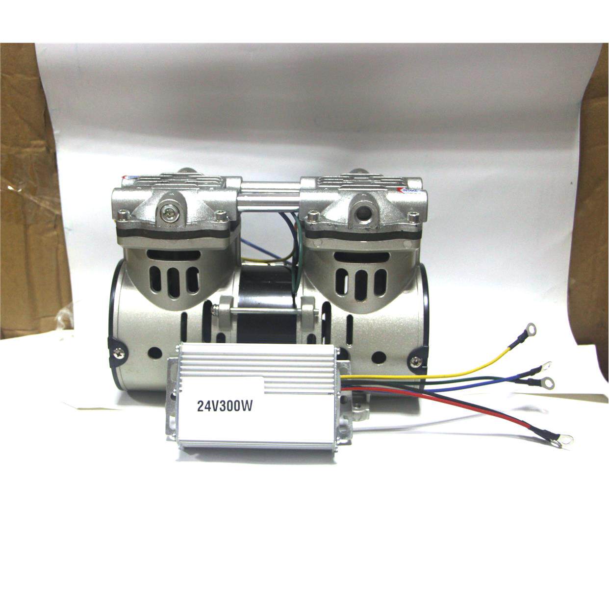 Ausaid静音无油直流空压机机头自动启停真空打气泵12V24V48V72伏