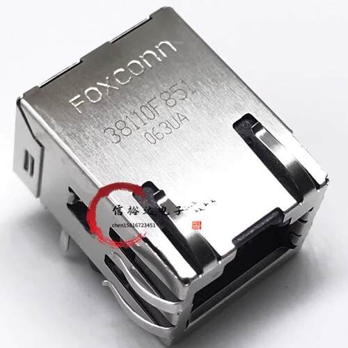FOXCONN RJ45母座插孔带滤波10P8C接口 不带LED JFM38110-F851-4F