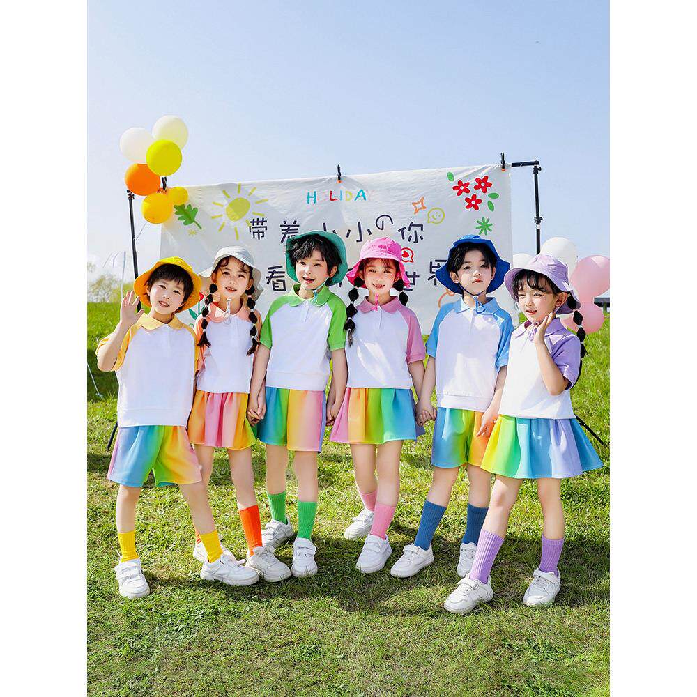 采购产品幼儿园制服，夏季服装，运动会，啦啦队制服，小学制服，