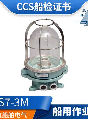 上海亮舟船用白炽作业灯DS7-3M/4M 220V15W吸灯式合成树脂明红黄