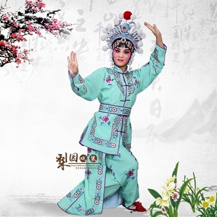 花旦打 武旦衣 速发戏曲戏剧舞台服打盗仙草白蛇装 衣白素贞战衣裙