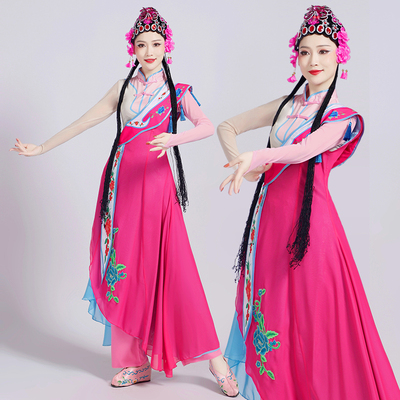 速发俏花旦舞蹈演出服鼓舞戏曲服装古典艺道赤伶舞蹈服秧歌剧打京