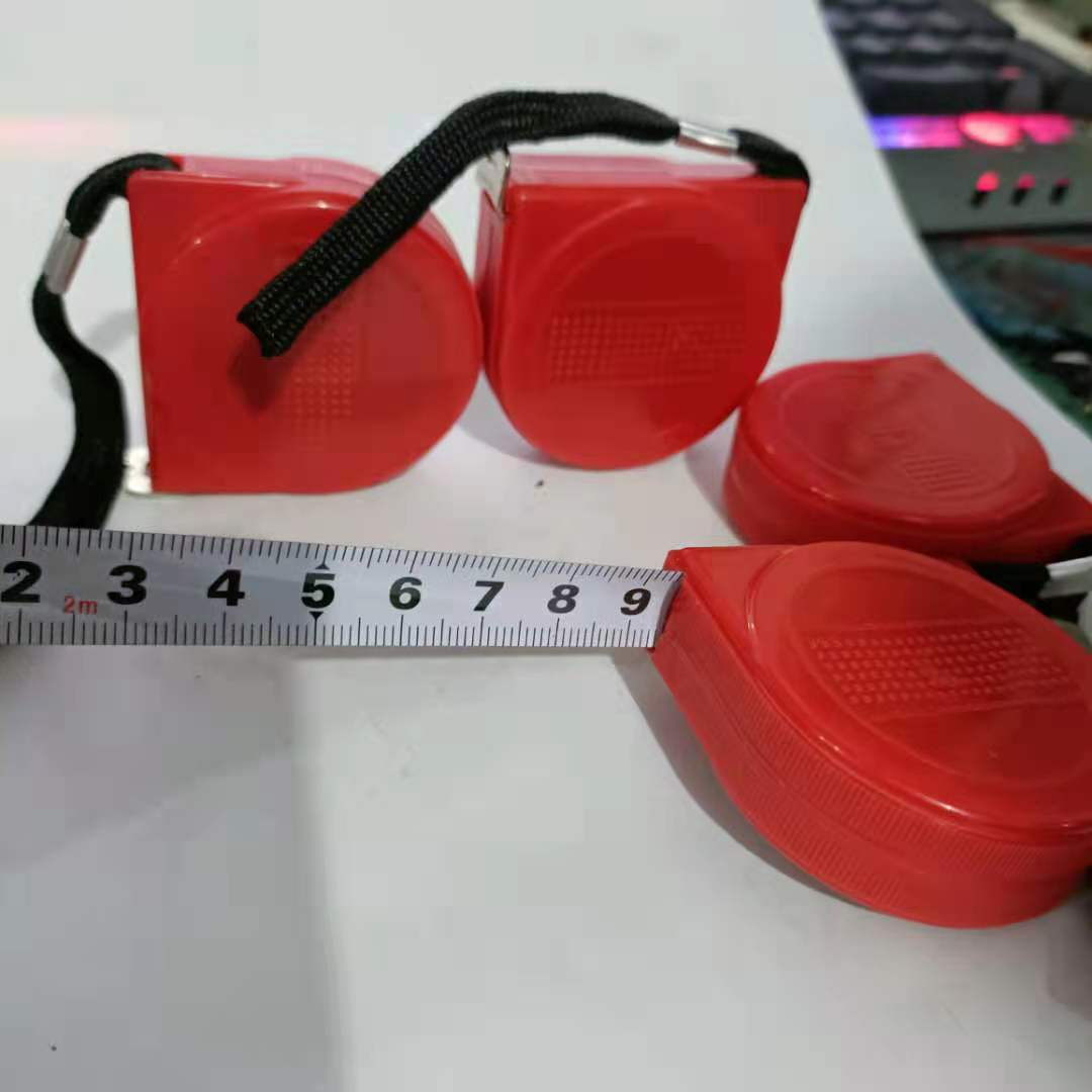 速发2米红色高清尺寸便携迷你安缩绳软尺可伸吊卷尺带全便捷