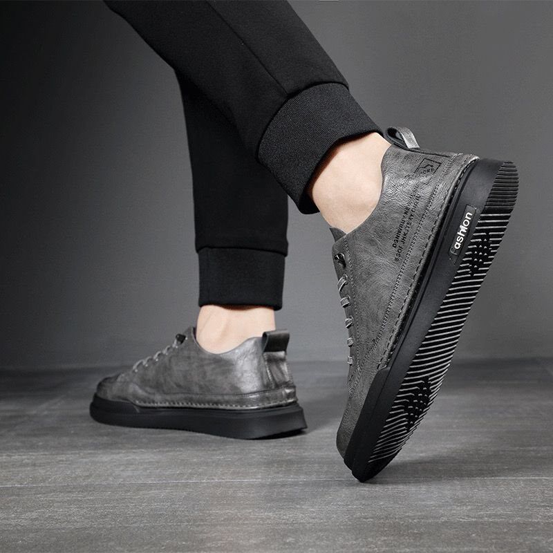 速发男鞋一士休板男款男脚蹬春秋款鞋子男潮流软皮闲鞋潮