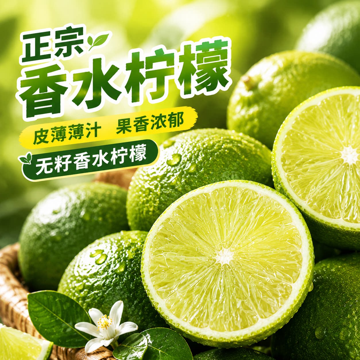 海南无籽香水柠檬皮薄手打柠檬