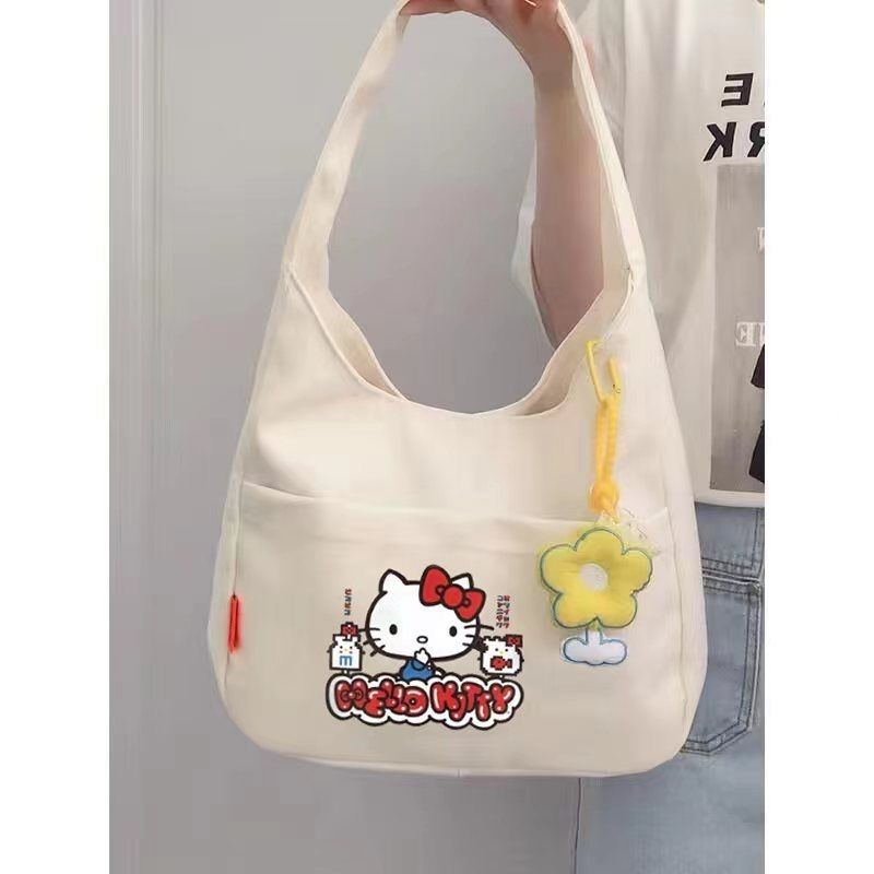 hellokitty包包2023新款凯蒂猫手拎包便当包手提袋帆布包可爱女包