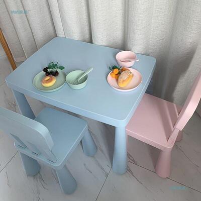 童儿桌椅套装幼儿宝宝学习桌家用写园字桌KVR塑料具桌加玩厚书桌