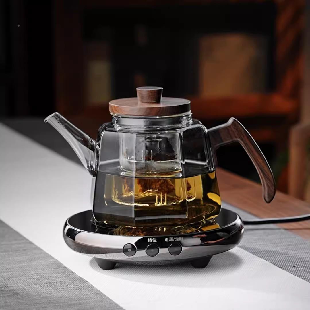 煮壶加厚高温玻璃耐高硼硅大容量侧烧8.1水把壶家用电茶陶炉茶炉