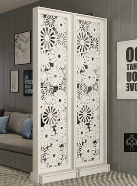 约现代屏风客隔断厅玄关简43601代家用叠现折屏座屏镂空雕花卧室