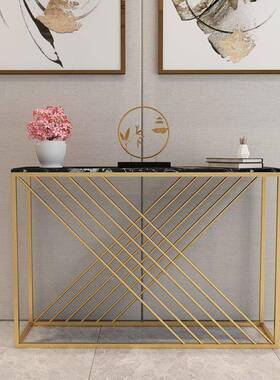 条现时尚案玄关桌简约创意装台饰柜端代景置物架铁艺大理XG16石玄