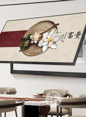 大尺寸电表箱饰轻奢配电箱挂画遮55043挡强电闸盒板空装气画开关