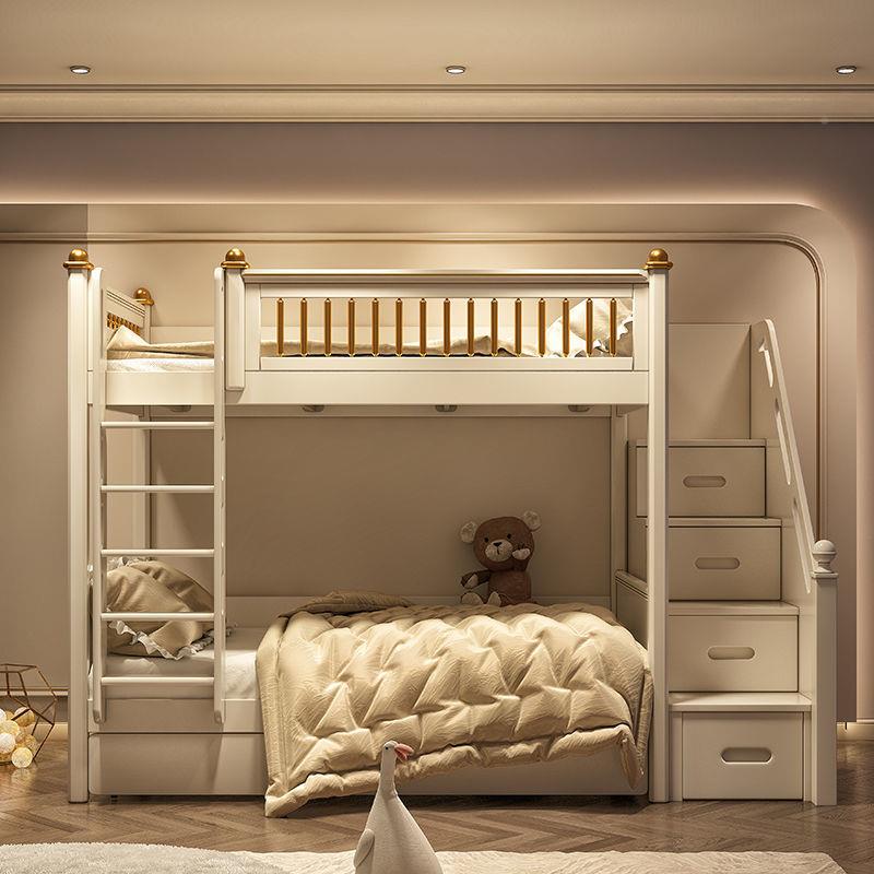 轻奢儿童美高低男孩式母床床上下铺双VKI层床两层上下床子现代简