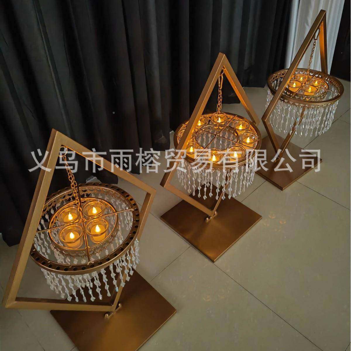 雨榕简约HJ230923金色铁烛台店带亚克力珠链婚庆婚礼饰道装具艺酒,节庆用品/礼品,陪嫁用品套装,淘宝优惠券,粉丝福利购,淘宝优惠卷