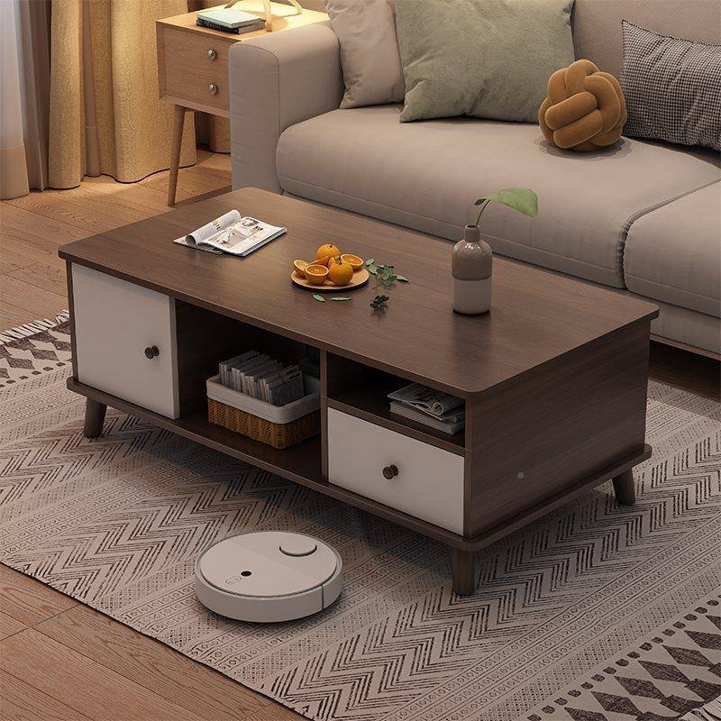 茶几客几简厅家用现代约茶小户AOR型实木腿茶桌台方形茶茶几客厅