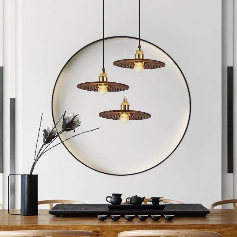 新中式胡桃实铜木木餐厅全吊性灯创45意个复古茶室卧室床头艺术灯,家装灯饰光源,智能吊灯,淘宝优惠券,粉丝福利购,淘宝优惠卷