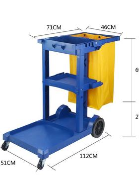 AF08107多功能清洁手推车保洁车生无品牌/宾酒店卫物业宾馆馆工具