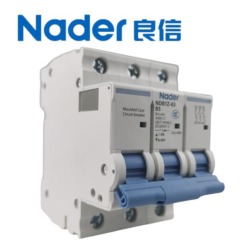 ader海上良信电器NDB1Z-63PGZB小型直N流断路器3P空气开关6A32A63