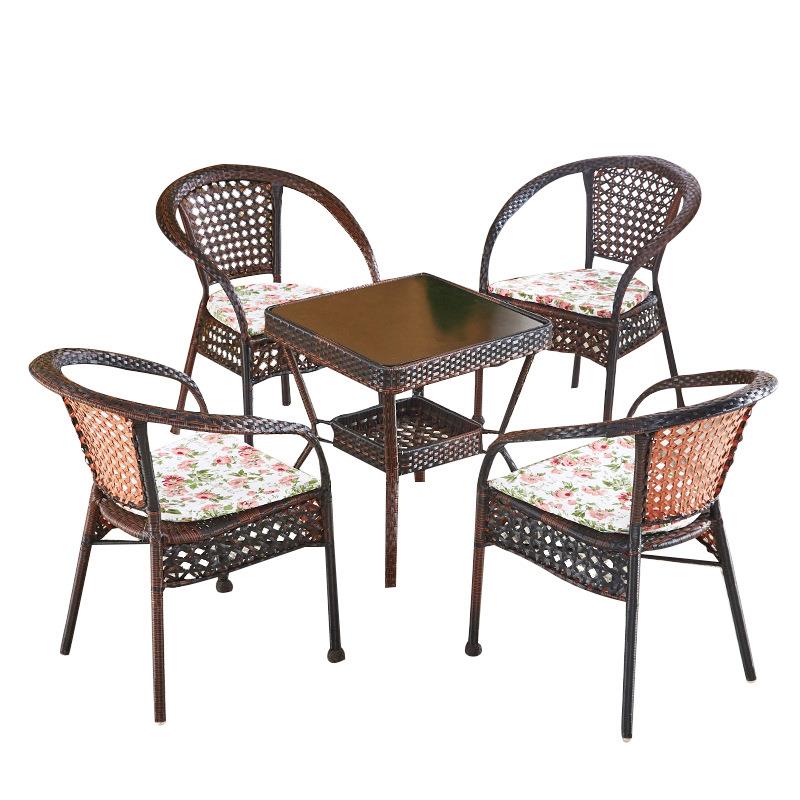 B方K9K台小茶几藤编三件套卧室桌F759H965子椅子阳家用现代简约藤